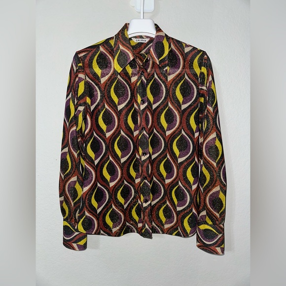 Caliban Retro Collard Top Women’s Sz 42 US 6 - Picture 1 of 9
